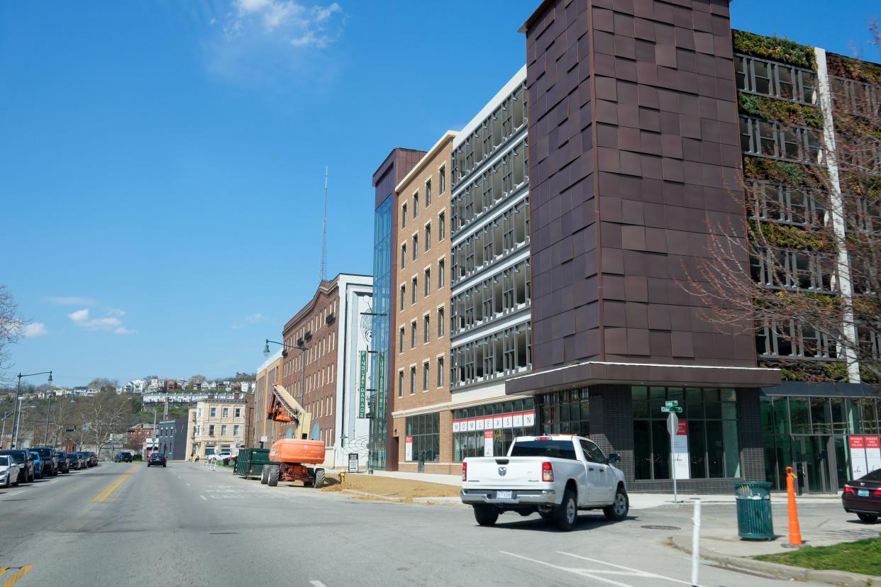 Continued development along Central Parkway in the West End neighborhood of Cincinnati. The Cincinnati Futures Commission report focuses of development and and a 10-year growth strategy for the city.