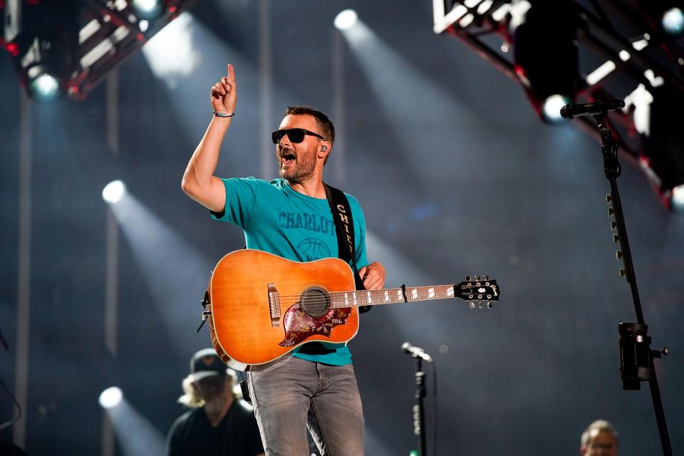 Eric Church performs during CMA Fest at Nissan Stadium early in the morning on Sunday, June 11, 2023, in Nashville, Tennessee.