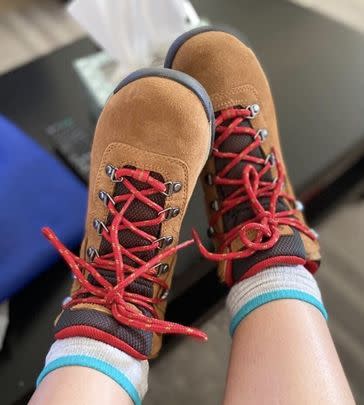 A pair of waterproof Columbia boots