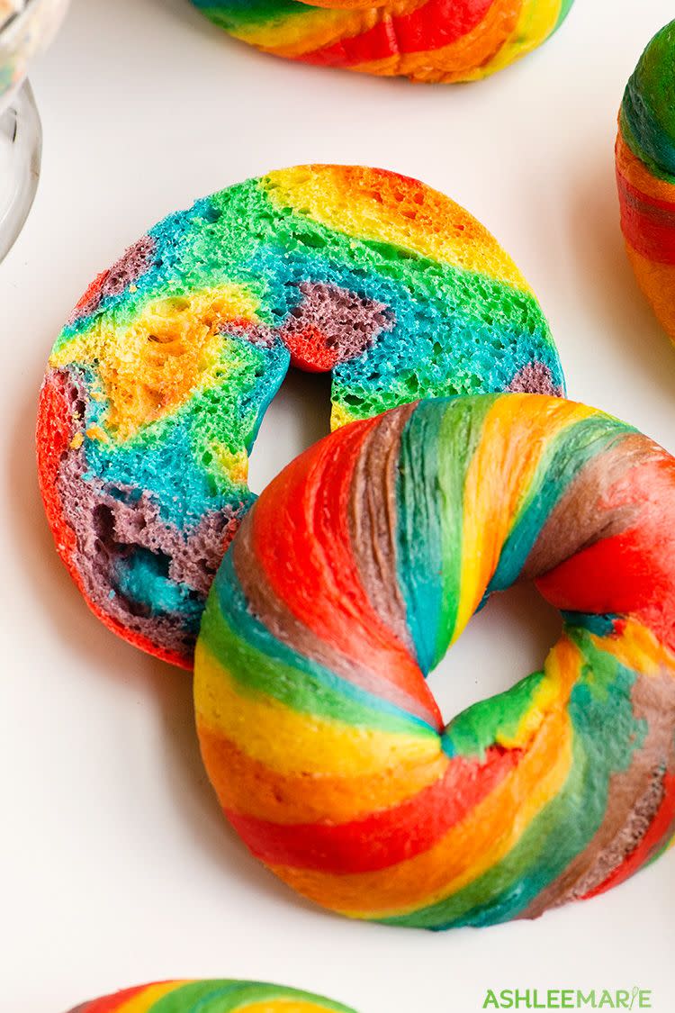 1) Rainbow Bagels