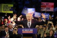 FILE PHOTO: Britain's Prime Minister Boris Johnson campaigns in London