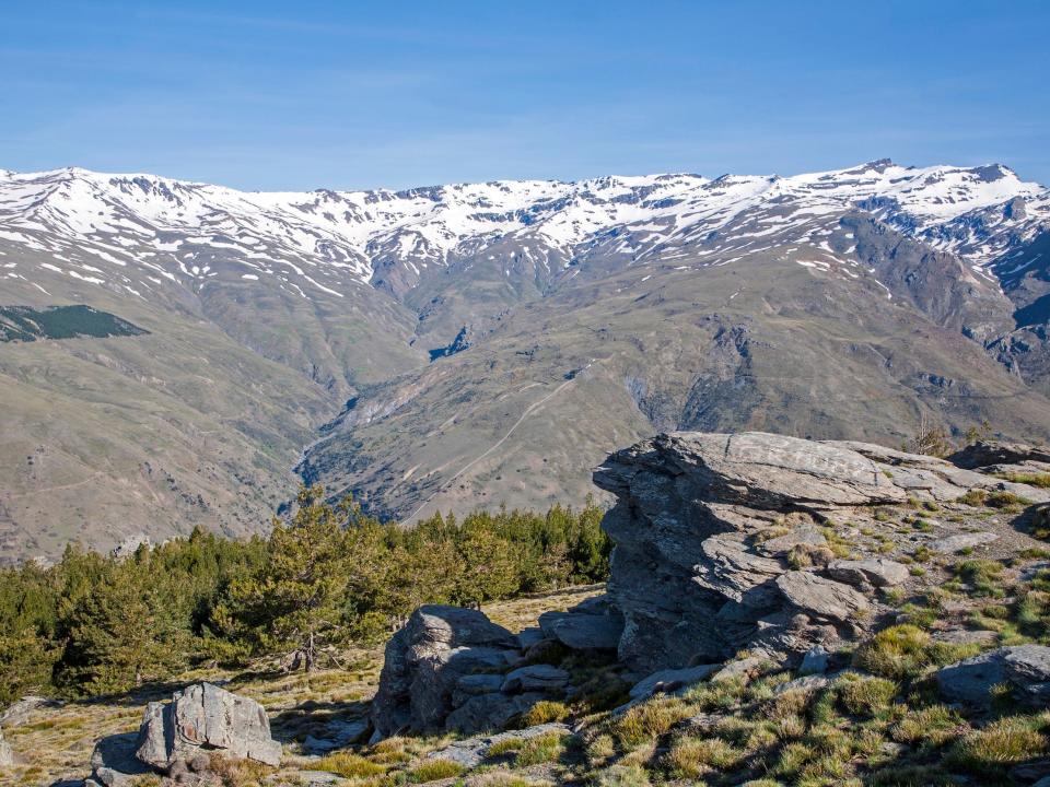 Landscape of Sierra Nevada Mountains in the High Alpujarras, near Capileira, Granada Province, Spain.