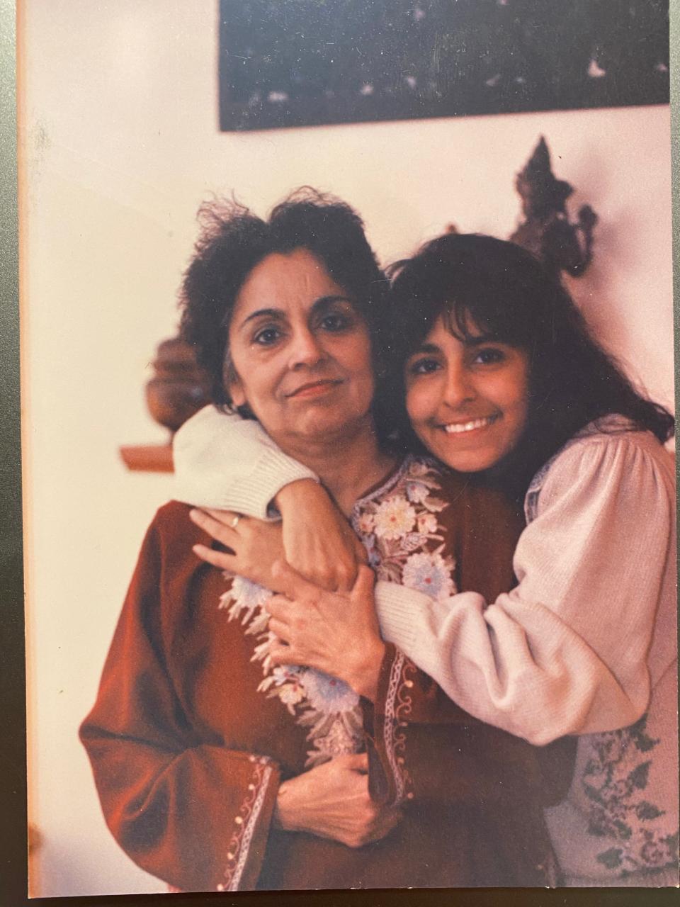 Neera Tanden with her mother, Maya, in Bedford, Massachusetts, in 1986.