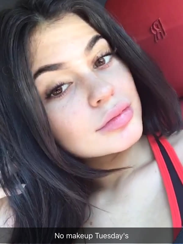 Kylie makeup-free