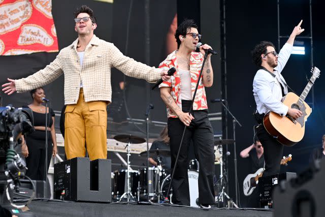 <p>Dave Hogan/Hogan Media Ltd/Shutterstock </p> The Jonas Brothers perform in Scotland in May.