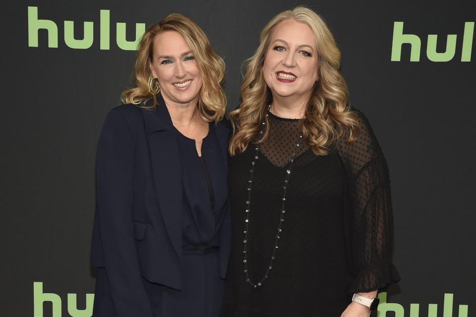 Liz Tigelaar and Cheryl Strayed attend the TCA Press Event for Hulu’s “Tiny Beautiful Things” at the Langham Huntington in Pasadena, California on January 14, 2023. “Tiny Beautiful Things” premieres on Hulu on April 7.