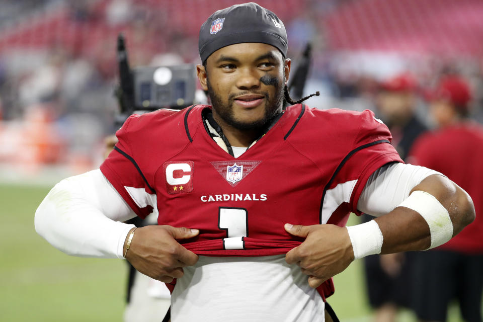 Quarterback Kyler Murray is hoping to take the Cardinals to their first Super Bowl title.  (Photo by Chris Coduto/Getty Images)