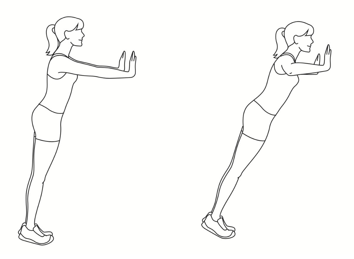 wall pushups illustration