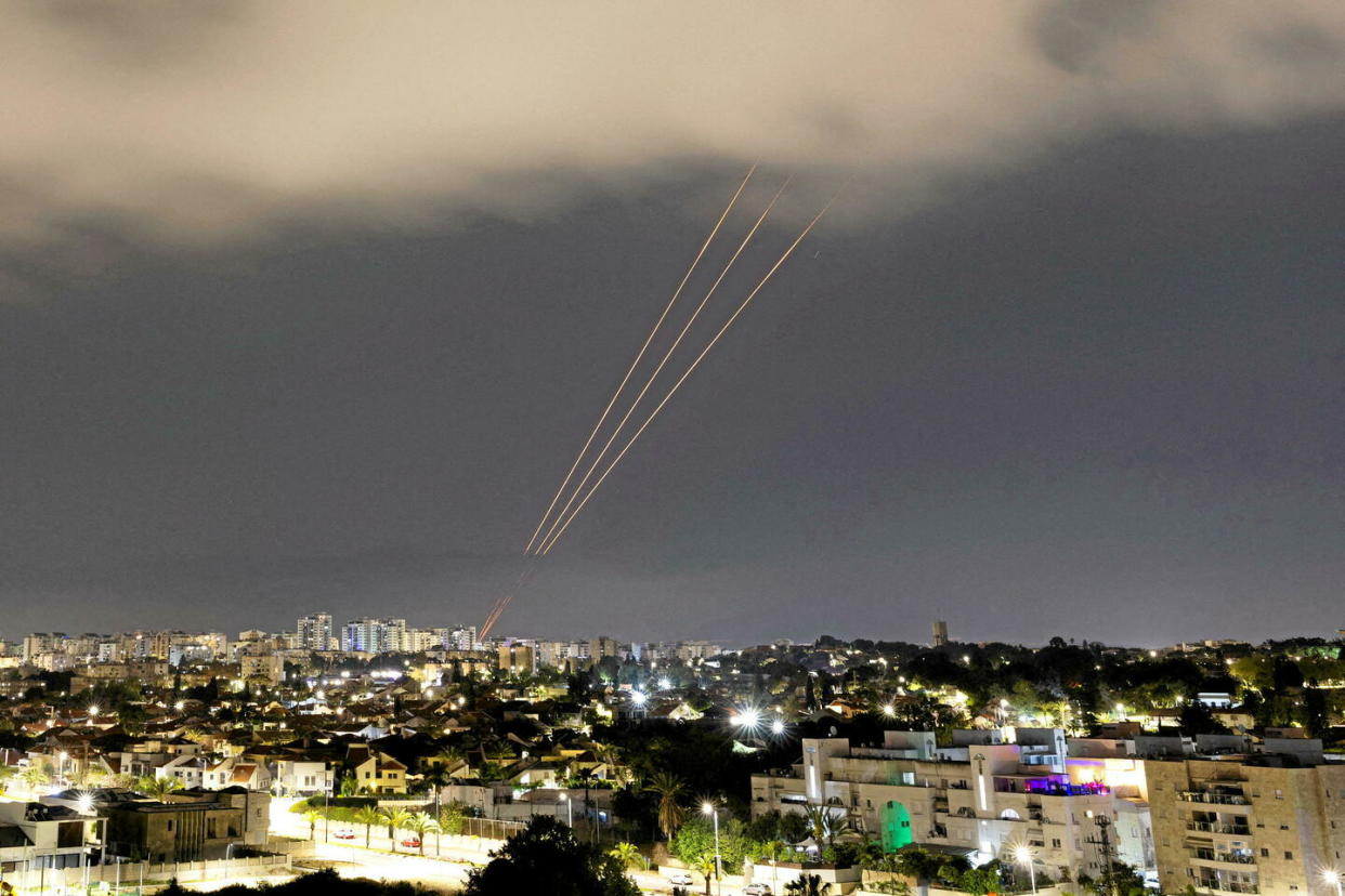 Un système anti-missile opérant après l'attaque de drones de l'Iran contre Israël le 14 avril 2024 (photo d'illustration).  - Credit:Amir Cohen / REUTERS