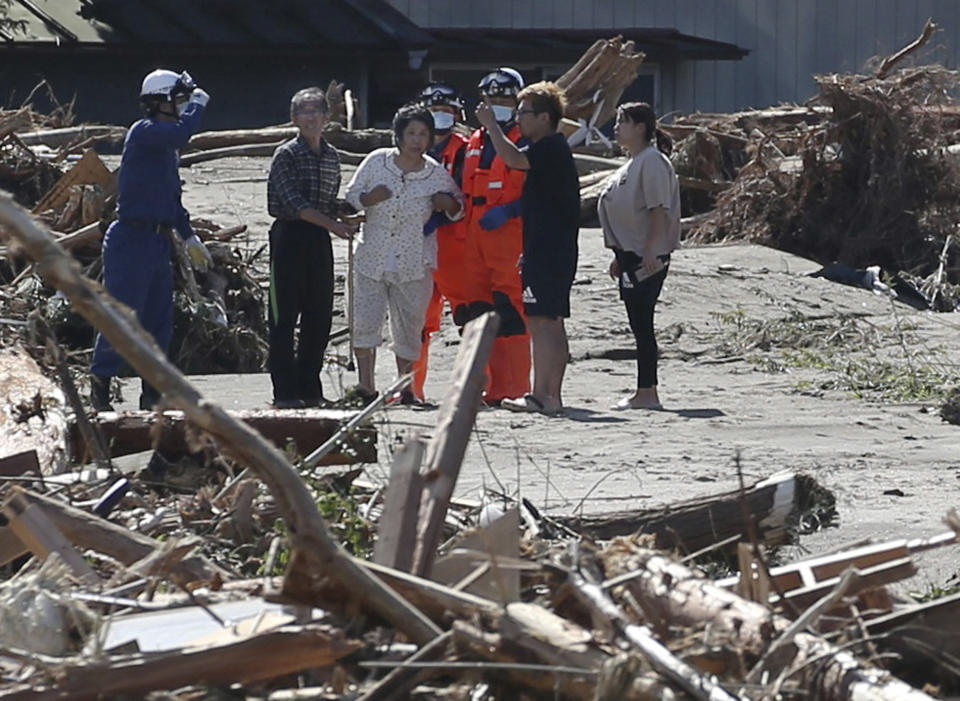 According to Yomiuri Shimbun, more than 30  were killed and 17 are missing in 10 prefectures as of 13th 9p.m. Source: The Yomiuri Shimbun via AP Images.