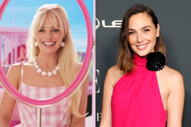 MargotRobbiePraisesGalGadotsBarbieEnergy - Credit: Warner Bros. Pictures; Amy Sussman/Getty Images