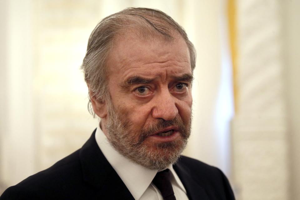 FILE - Russian artistic director of the Mariinsky Theater, conductor Valery Gergiev attends the Presidential Council for Culture and Art in the Kremlin, in Moscow, Russia, Thursday, Dec. 21, 2017. Gergiev, who has served as director of the Mariinsky Theatre in St. Petersburg, was also appointed Friday, Dec. 1,2023 by the Russian government the director of Moscow's Bolshoi Theater. (Maxim Shipenkov/Pool Photo via AP, File)
