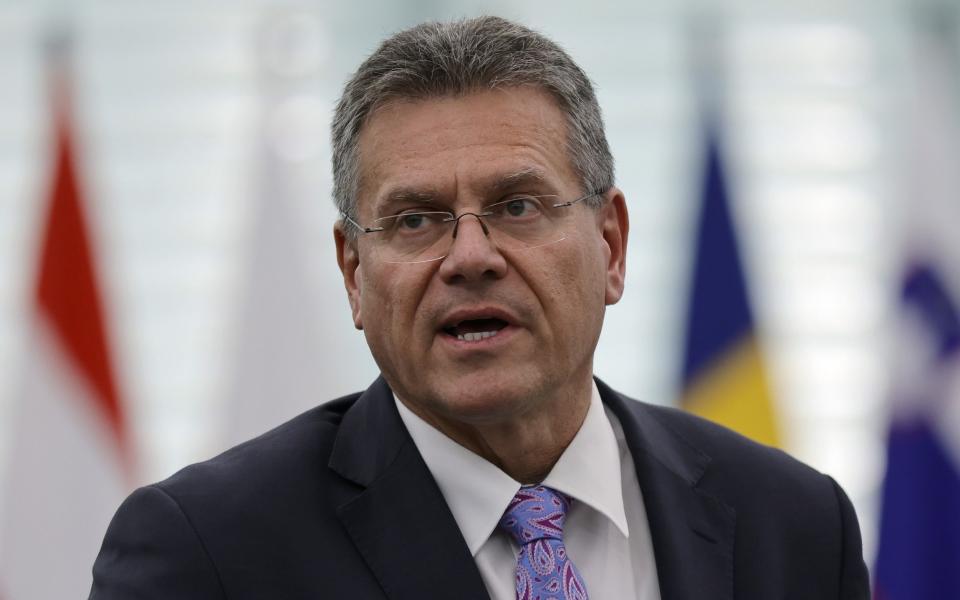 European Commission Vice President Maros Sefcovic said that Russia's invasion of Ukraine and soaring energy prices had slowed the scale-up of EU battery production