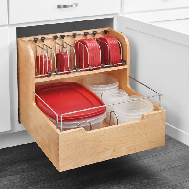 Food Storage Container Drawer Organizer