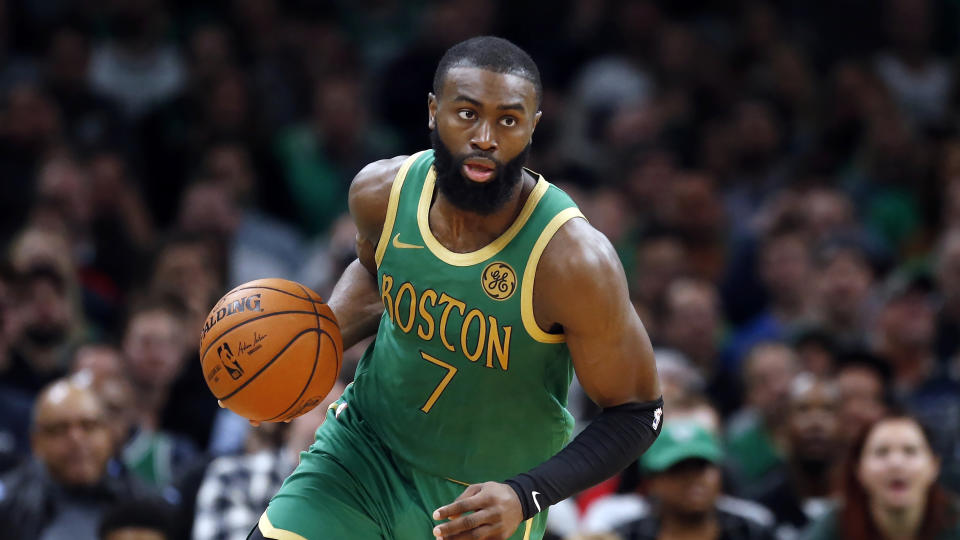 Jaylen Brown。(AP Photo/Michael Dwyer)