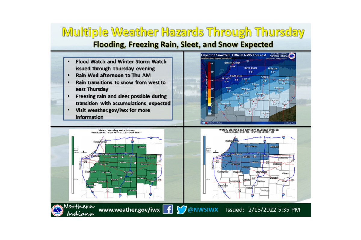 National Weather Service forecast Feb. 15, 2022