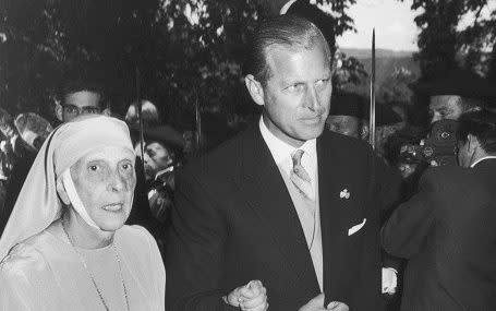 Princess Alice with Prince Philip – she saved a Jewish family by taking them into her home and hiding them - Paul Popper