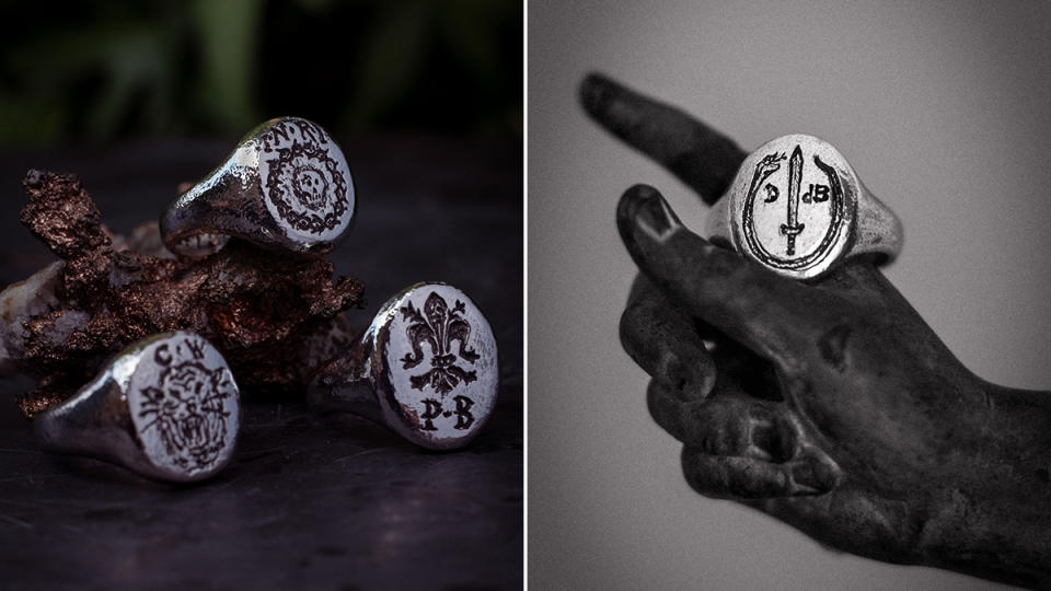 L’Arte Nascosta's rings hearken back to what the style looked like in ancient Rome.