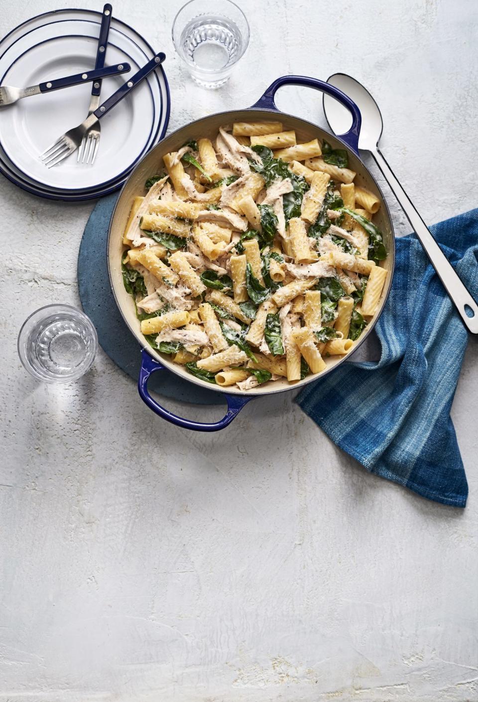 Buttermilk Alfredo Chicken Spinach Pasta