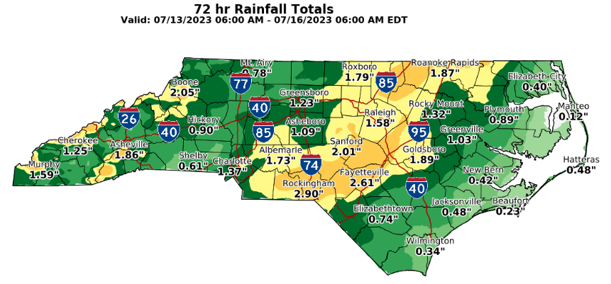 Potentially heavy rainfall will return by the weekend.