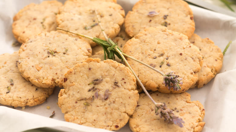 Shortbread cookies with lavendar