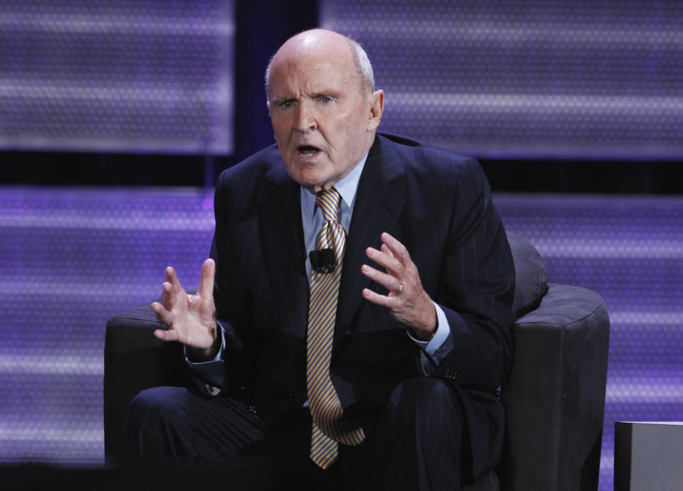 Jack Welch, former CEO of General Electric, speaks during the World Business Forum on October 5, 2010 in New York.  Reuters/Lucas Jackson (United States - Tags: business)
