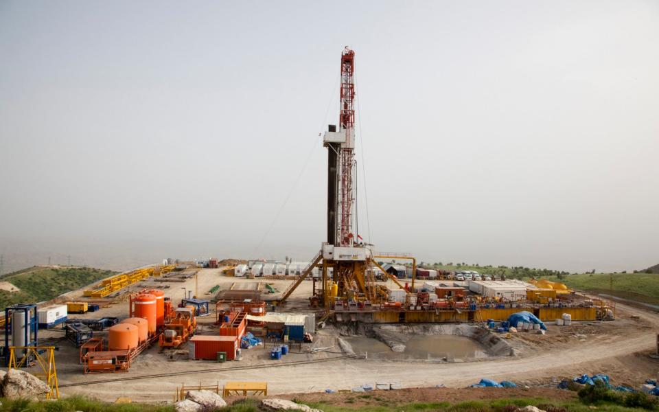 The drilling platform at Akri-Bijeel in Shaikan, Iraq, produces 40,000-44,000 barrels of oil a day - Sebastian Meyer/Corbis via Getty Images