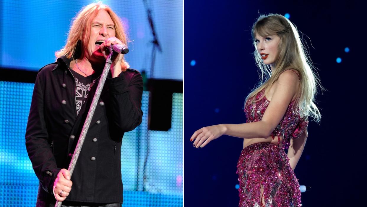  Joe Elliott and Taylor Swift onstage 