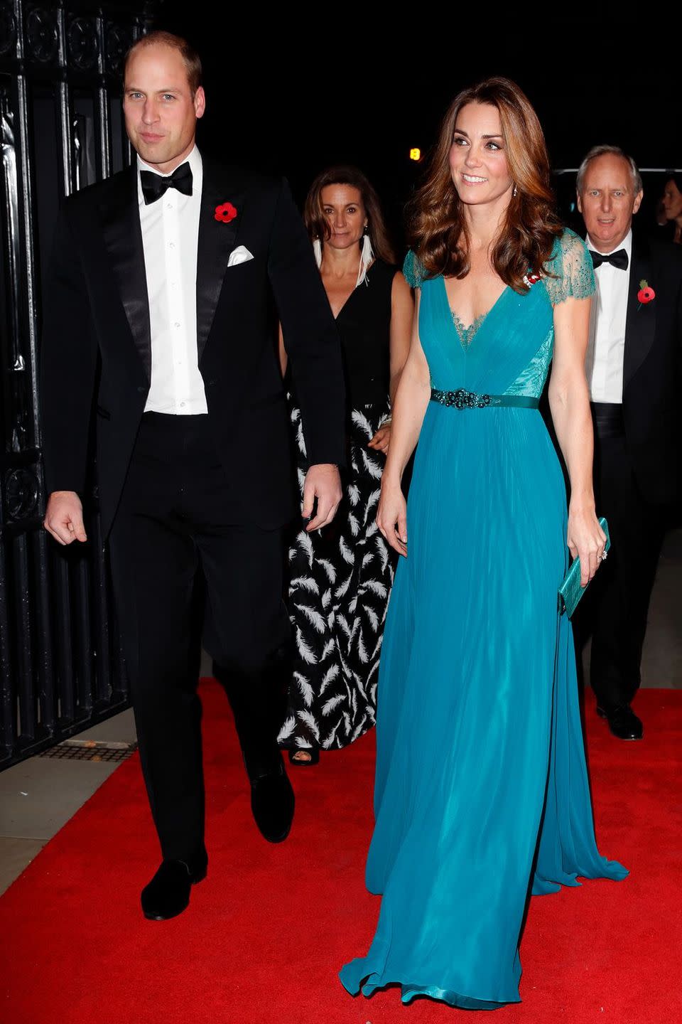 <p>Kate first wore this Jenny Packham dress in 2012, but brought it back out for the Tusk Conservation Awards. </p>