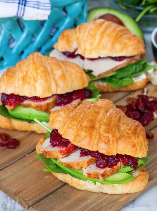 <p>Savory and sweet, creamy and crunchy – this croissant sandwich with cranberry sauce, avocado, pecan goat cheese spread and pork sirloin is so delicious!</p><p><strong>Get the recipe: <a href="https://tatyanaseverydayfood.com/recipe-items/pork-cranberry-sandwich/" rel="nofollow noopener" target="_blank" data-ylk="slk:Pork and Cranberry Croissant Sandwich;elm:context_link;itc:0;sec:content-canvas" class="link rapid-noclick-resp"><em>Pork and Cranberry Croissant Sandwich</em></a></strong></p>