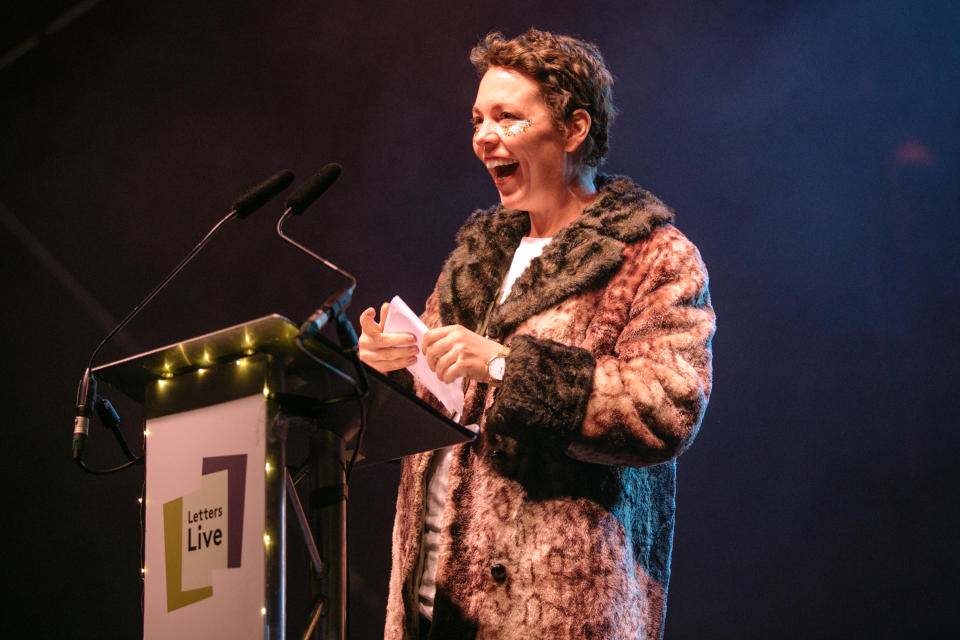 Olivia Colman during the Letters Live performance [Photo: Wilderness Festival]