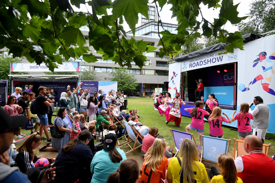 The capital’s Potters Fields Park was the last stop for the countrywide tour which saw more than 35,000 people across England soaking up the pre-tournament atmosphere