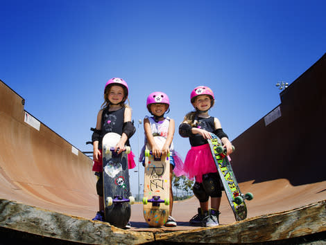 Relz, Sierra and Bella make up the Pink Helmet Posse.