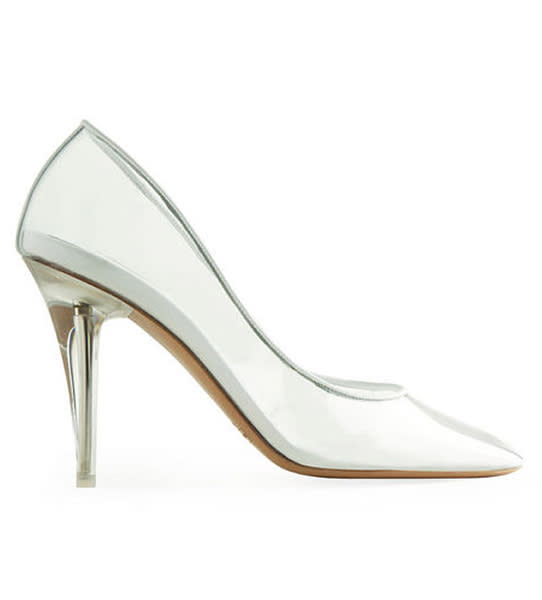 <div class="caption-credit"> Photo by: Marc Jacobs</div><b>Marc Jacobs Transparent Pump, $595</b> <br> The clear PVC heels are like stripper shoes and Cinderella slippers combined. <br> <br>