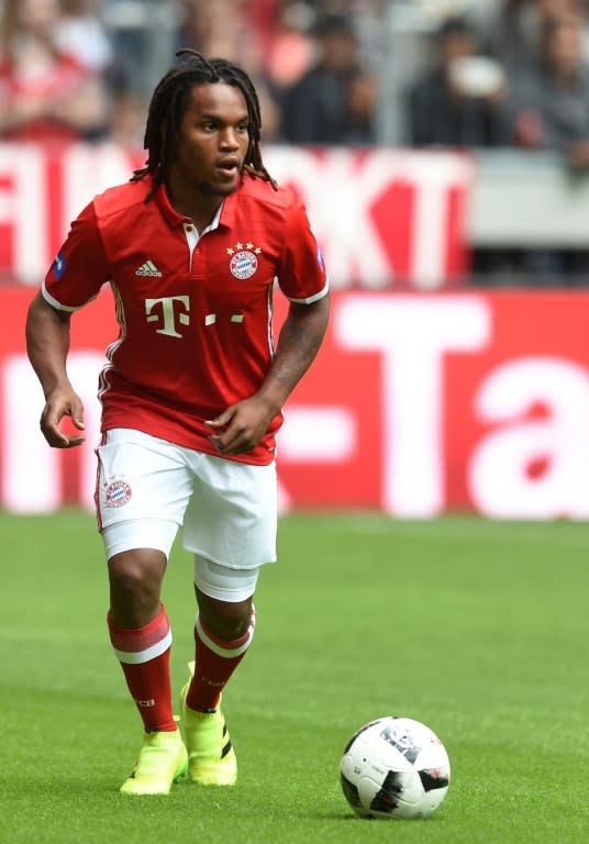 Bayern Munich's new signing, Portuguese midfielder Renato Sanches, seen in action during a training session in Munich, on August 6, 2016