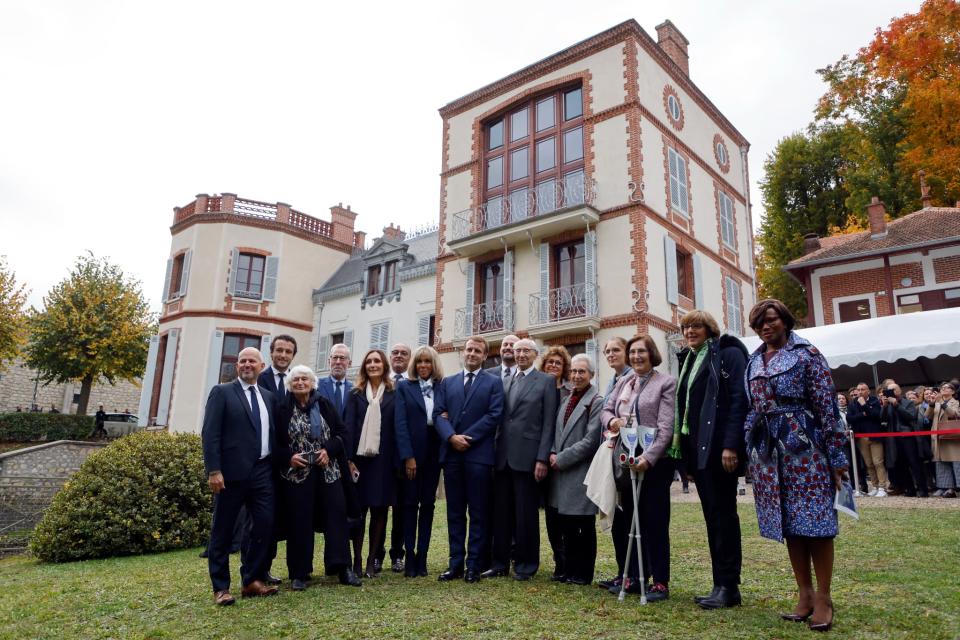 Emmanuel Macron lors de l'inauguration du musée Alfred Dreyfus à Medan le 26 octobre 2021 - Ludovic MARIN / POOL / AFP