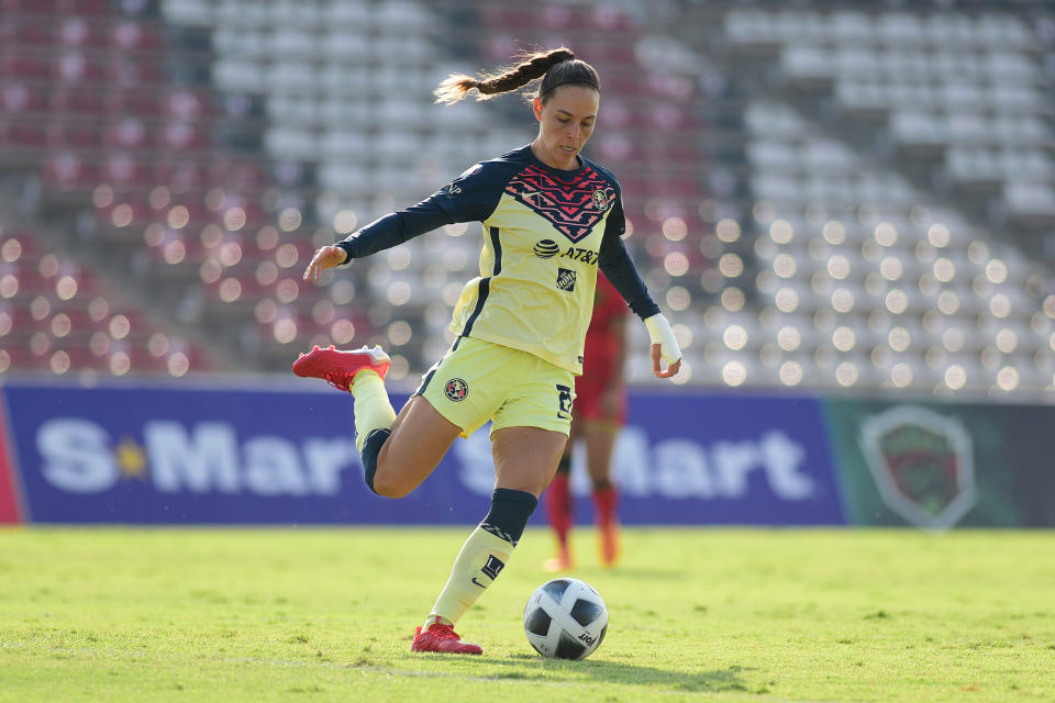 Janelly Farias durante un partido de Liga MX Femenil frente a FC Juárez. (Foto por Alvaro Avila/Jam Media/Getty Images)