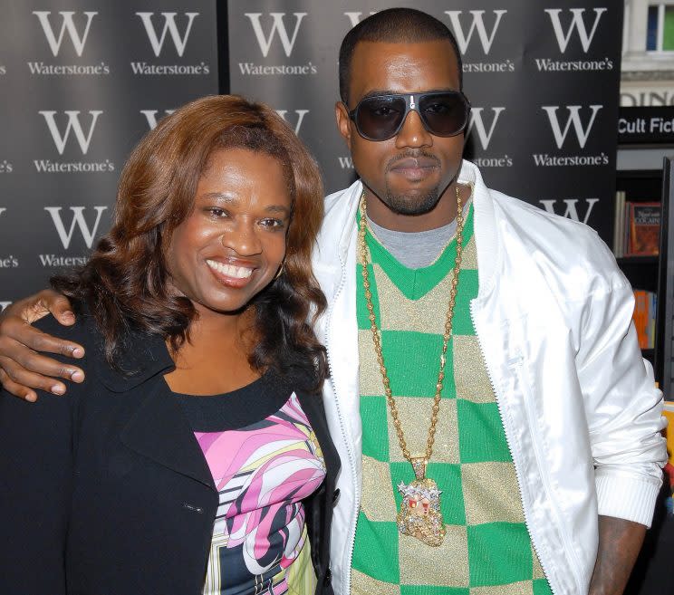 Kanye's mother Donda died in November 2007. Copyright: Rex