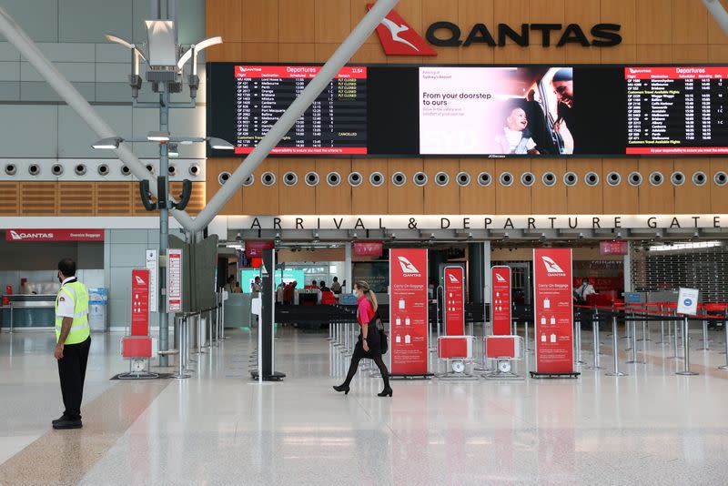 FILE PHOTO: A quiet Sydney Airport is seen in the wake of a COVID-19 outbreak in Sydney