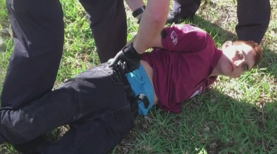 <em>The suspected gunman, Nikolas Cruz, was taken into custody following the shooting</em>