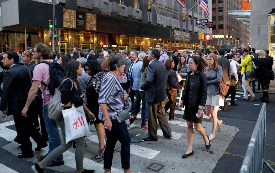 pedestrians new york