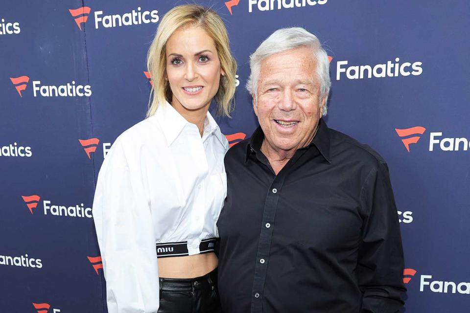 Dr. Dana Blumberg and Robert Kraft attend Michael Rubin's 2022 Fanatics Super Bowl Party on February 12, 2022 in Culver City, California.