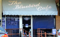 <p><strong>Real name: </strong><a rel="nofollow noopener" href="http://bluebirdcafe.com/" target="_blank" data-ylk="slk:The Bluebird Cafe;elm:context_link;itc:0;sec:content-canvas" class="link ">The Bluebird Cafe</a></p> <p>Made famous by the country music drama starring Connie Britton and Hayden Panettiere this <a rel="nofollow noopener" href="http://www.travelandleisure.com/articles/what-to-eat-drink-and-do-in-nashville" target="_blank" data-ylk="slk:Nashville;elm:context_link;itc:0;sec:content-canvas" class="link ">Nashville</a> club and restaurant is a must-visit. Giving it even more star power, the on-screen characters that have performed inside this music venue join a roster of superstars, including Garth Brooks and <a rel="nofollow noopener" href="http://www.travelandleisure.com/slideshows/taylor-swift-wildest-dreams-safari-real-life" target="_blank" data-ylk="slk:Taylor Swift;elm:context_link;itc:0;sec:content-canvas" class="link ">Taylor Swift</a>, who have already taken the stage IRL. </p>