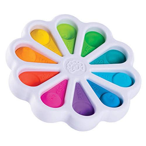 <p><strong>Fat Brain Toys </strong></p><p>amazon.com</p><p><strong>$19.95</strong></p><p>There's something that's just so satisfying about this toy, even though it's so simple: There are different, colored bubbles, numbered from one to ten, that give a satisfying pop when you push them in. On one side, it has the numeral and the number word, and if you flip it over, it has the number in Spanish and a corresponding amount of raised dots. It's great for kids to <strong>practice colors, numbers and words</strong>. <em>Ages 1+</em></p>