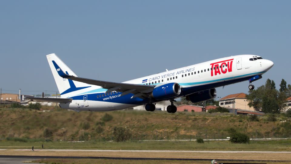 A TACV Cabo Verde Airlines 737 takes off from Lisbon in 2013, before the airline was rebranded. - Fabrizio Gandolfo/SOPA Images/LightRocket/Getty Images