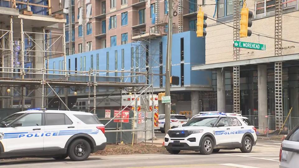 Three construction workers died after falling 70 feet from collapsed scaffolding in Dilworth, Charlotte Fire confirmed. It happened just after 9 a.m. Monday at a construction site on East Morehead Street, near Euclid Avenue, firefighters said.