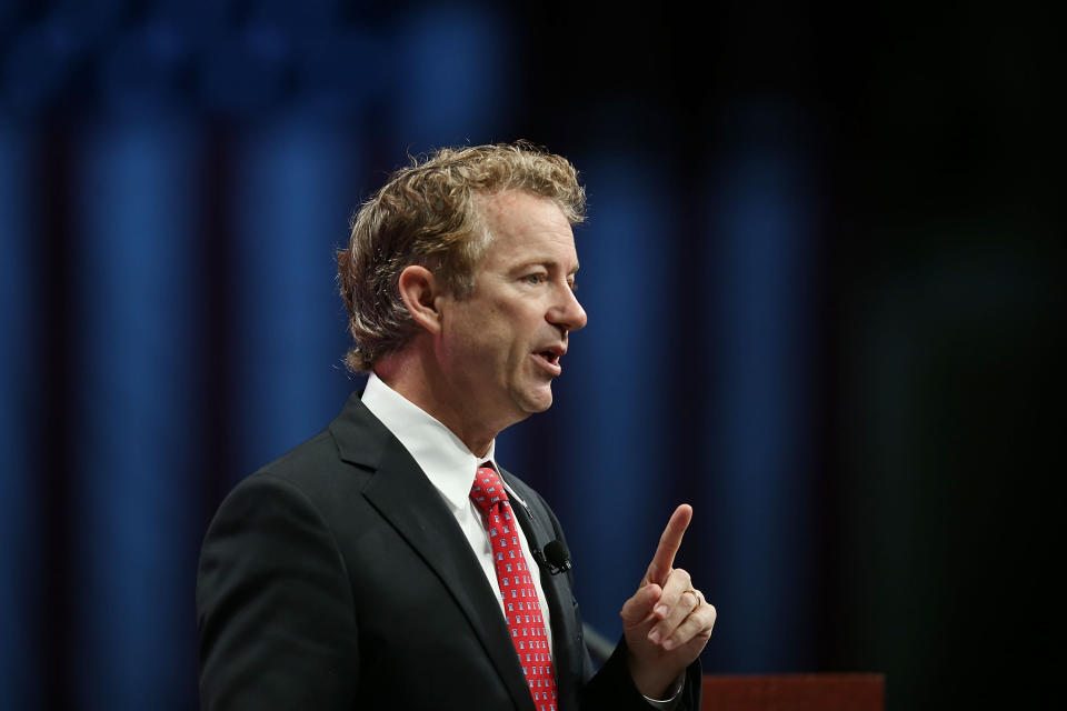 &ldquo;I don&rsquo;t think I&rsquo;ve ever used the word 'gay rights,' because <a href="http://www.buzzfeed.com/dominicholden/rand-paul-doesnt-believe-in-the-concept-of-gay-rights#.evqD4kvEX" target="_blank">I don&rsquo;t really believe in rights</a> based on your behavior.&rdquo;&nbsp;<br /><br />[On LGBT discrimination laws] "I don't know if we need to keep adding to different classifications to say government needs to be involved in the hiring and firing. I think <a href="http://www.huffingtonpost.com/entry/rand-paul-lgbt-workers_561ed745e4b028dd7ea691a5" target="_blank">society is rapidly changing</a> and if you are gay, there are plenty of places that will hire you."&nbsp;