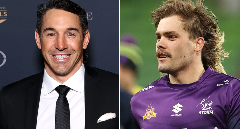 Ryan Papenhuyzen pictured right and Billy Slater left