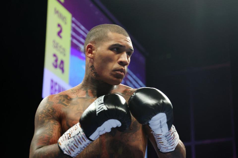 Conor Benn during his win over Peter Dobson on 3 February (Getty Images)