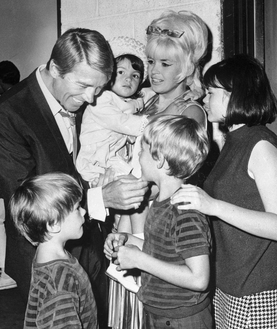 Mickey Hargitay and Jayne Mansfield pose with their children, including Mariska, as well as Jayne Marie, Mansfield's daughter from a previous marriage. (Getty Images)